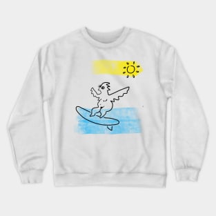 chicken surfer Crewneck Sweatshirt